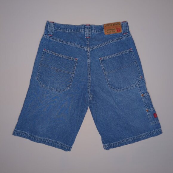 Guess Jeans Mens Jean Shorts 34 Vintage 90s Carpenter 12" Inseam 100% Cotton USA - Picture 3 of 8